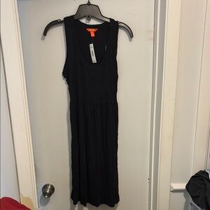 Joe Fresh Black Scoop Neck Sleeveless Midi Dress